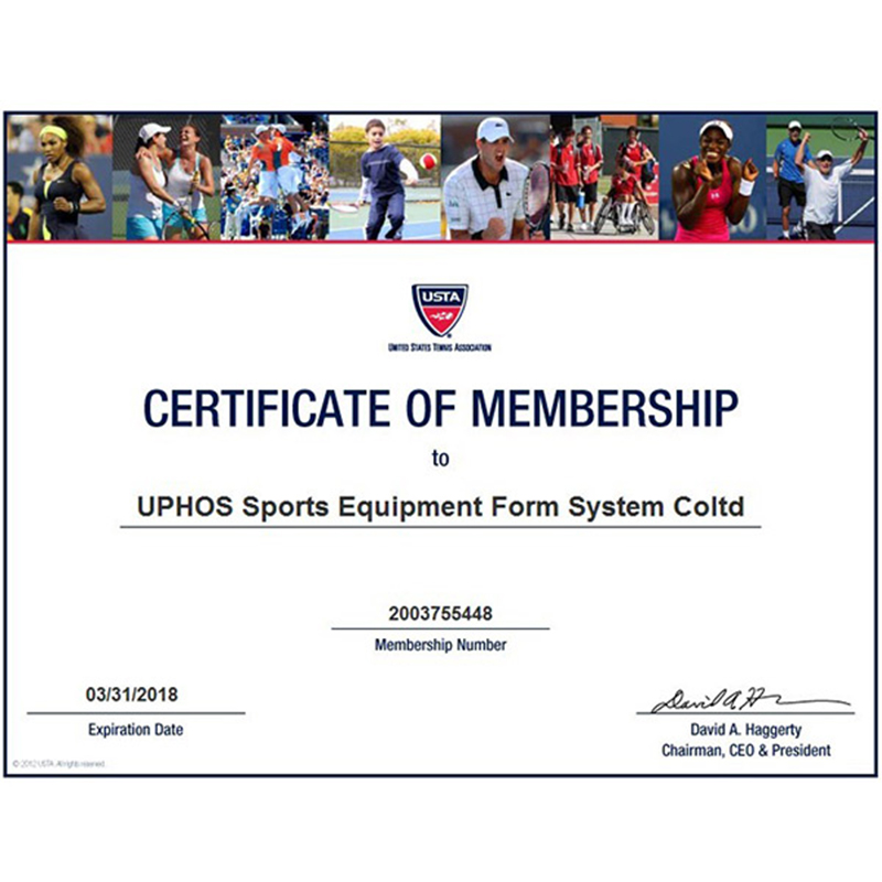 USTA  Certificate of Membership